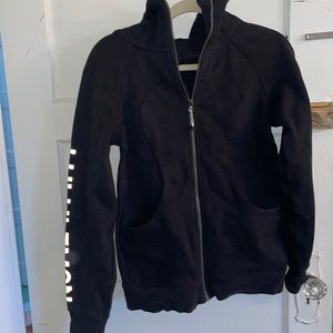 Lululemon black Scuba zip up hoodie size 8
